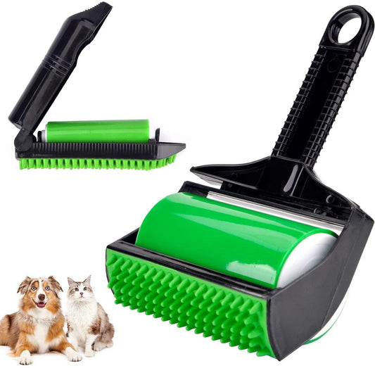 3-in-1 Reusable Silicone Pet Fur Lint Roller | Washable | Sofa Carpet Clothing