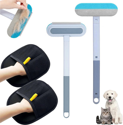 Pet Silent Hair Removal Glove Set (4 Pack) | Dogs & Cats