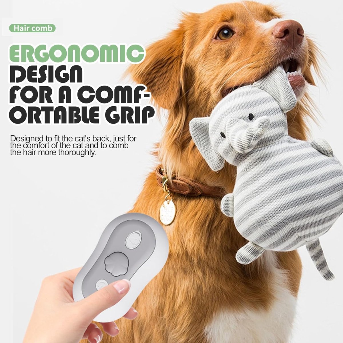 3-in-1 Pet Steam Brush | USB Massage Comb & Hair Remover | Self-Cleaning | Dog & Cat