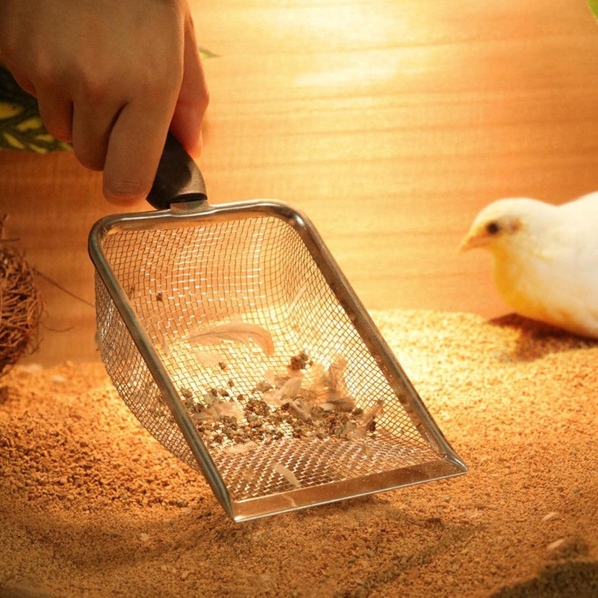 Ergonomic Stainless Steel Cat Litter Scoop | Easy-Clean Poop Scoop for Kittens