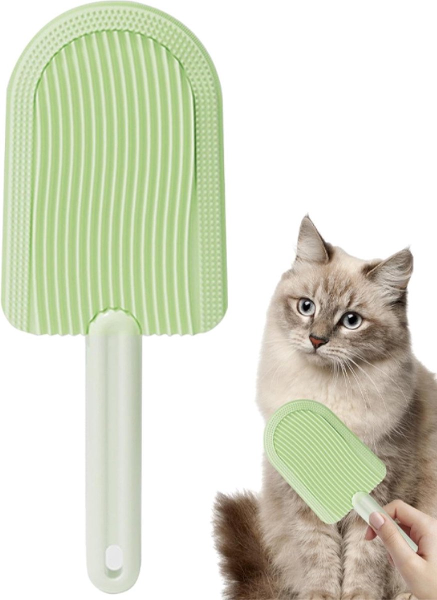 Light Green Pet Beauty Comb | Floating Hair Remover | Cleanable | Cats & Dogs