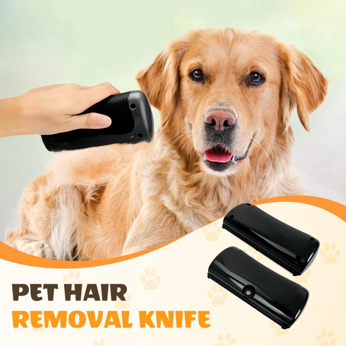 2-Piece Detangling Blade & Undercoat Deshedding Comb | Dog & Cat Grooming Brush