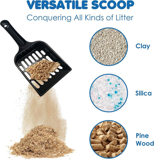 Black Cat Pine Pellet Litter Scoop Set (2 Pieces)
