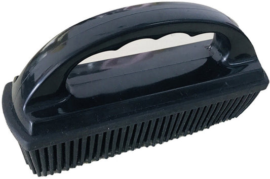 Black Pet Hair Remover for Fabric | Rubber Deshedding Brush | Clothes, Furniture & Car Interior