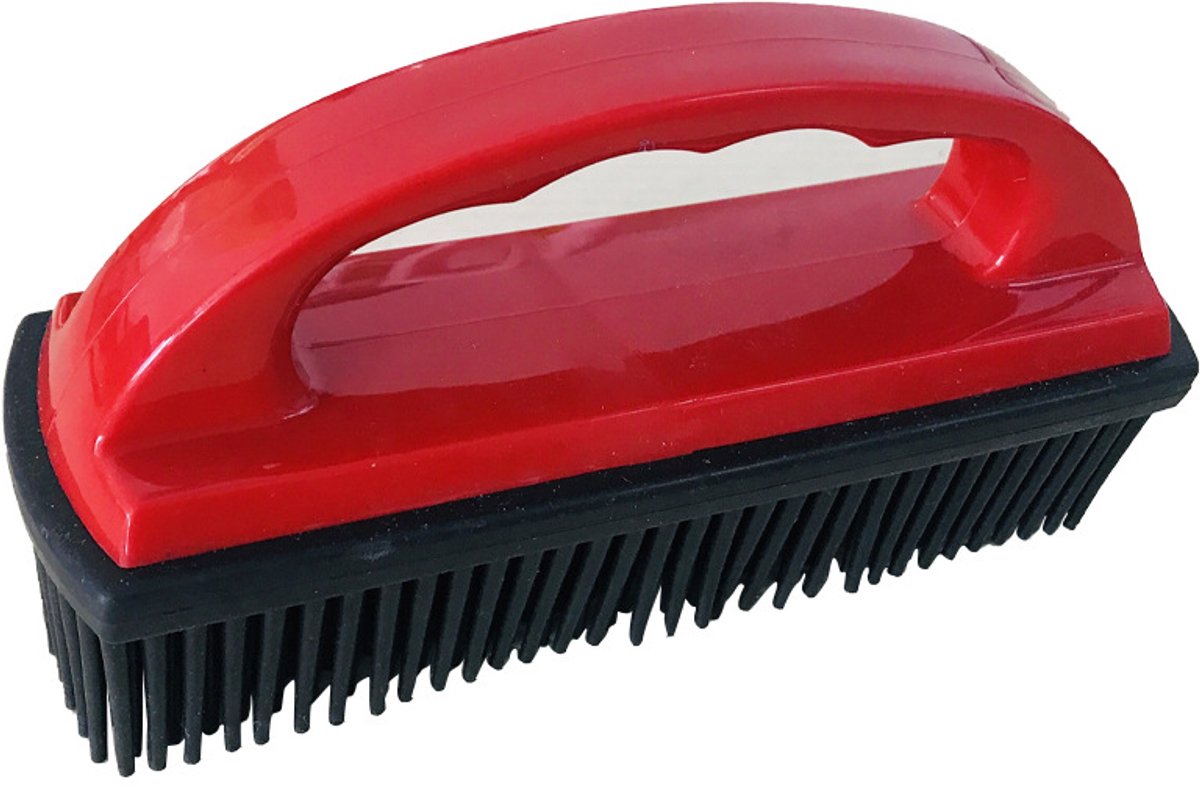 Red Rubber Pet Hair Remover | Dog & Cat Fur from Clothing, Furniture & Car Interiors