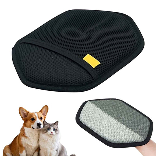 Blue & Black Electrostatic Pet Hair Removal Gloves