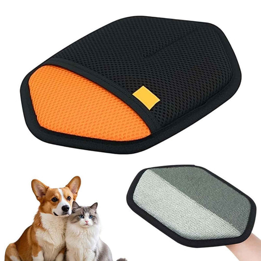 Blue & Orange Pet Static Electricity Hair Removal Gloves | Dog & Cat