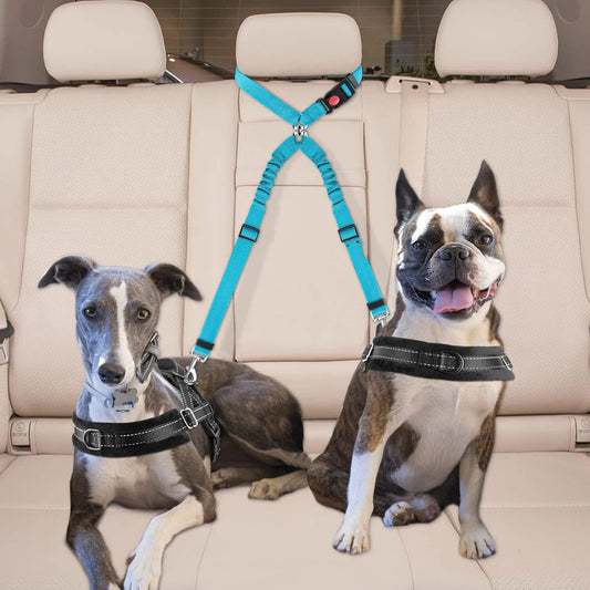 Double Dog Car Seat Belt 2-Pack | No-Tangle Safety Seatbelt