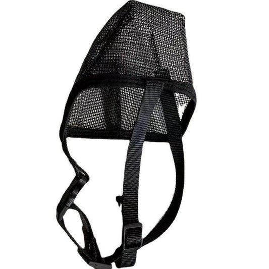 Dog Muzzle,  Mesh Muzzles for Small Large Dogs, Soft Covered Mouth Guard with Adjustable Straps, Prevent Biting Chewing and Licking (M Black)