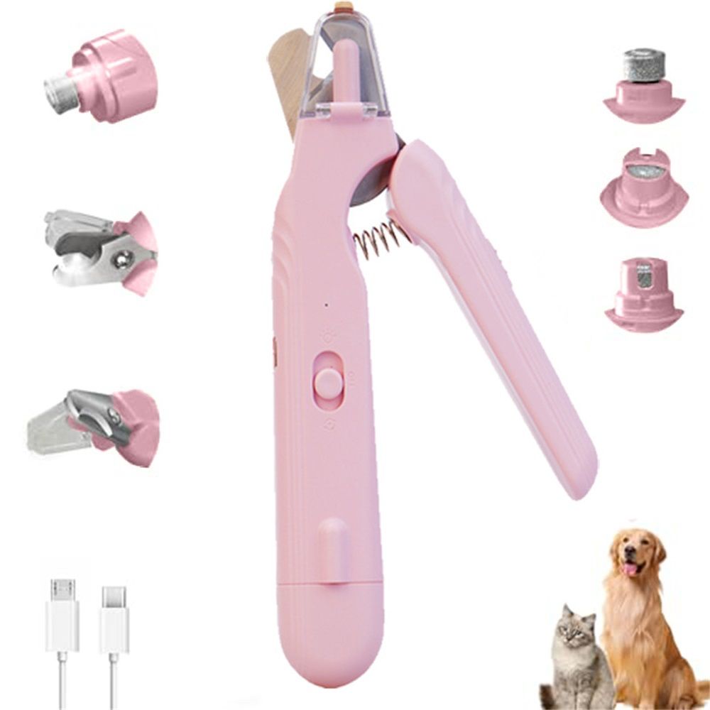 2-in-1 Cat Nail Clippers & Dog Nail Clippers Trimmers for Large Medium Small Dogs Cats Claw Trimmer Quick Sensor and Safety Guard USB Rechargeable with 2 LED Lights Dogs Nail Trimmer