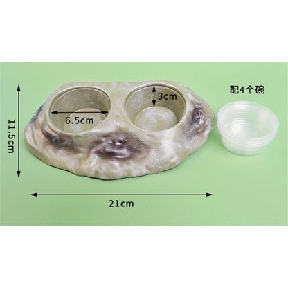 Tree dwelling pet food bowl lizard palace guard water bowl strong