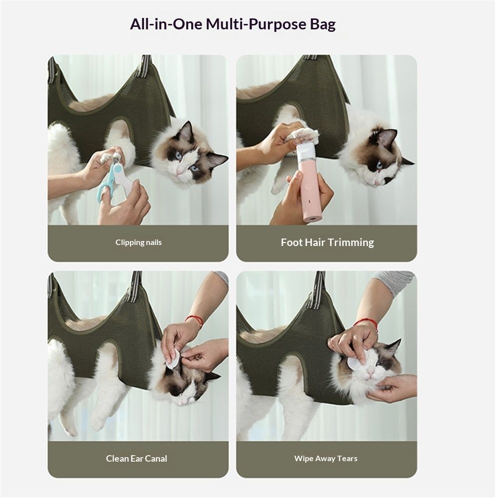 2 pack Cat and Dog Grooming Hammock for Nail Clipping、Grooming,Cat Bathing Bag for cat Nail Trimming,Pet Claw Care Bag, Dog Grooming Harness（S）