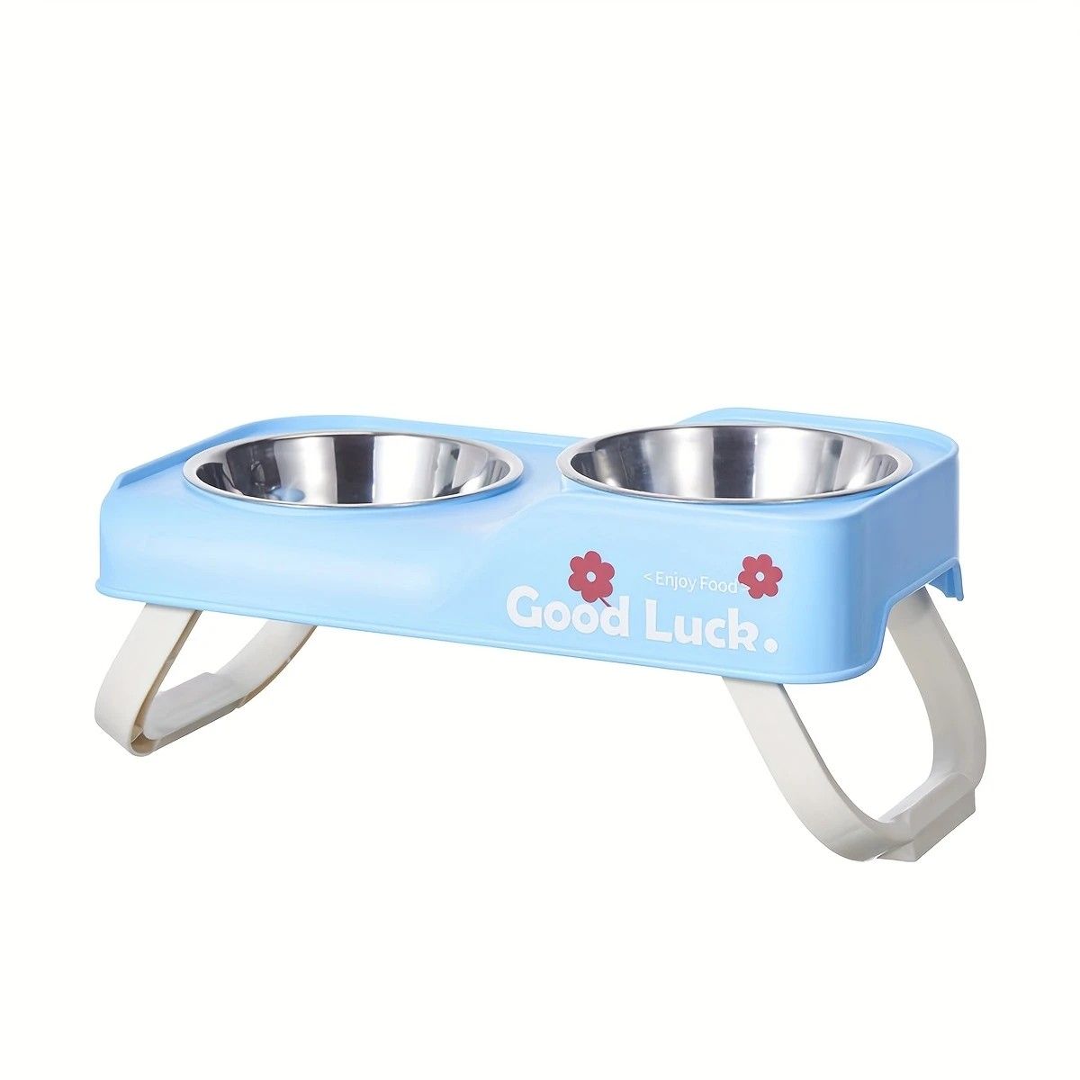 Dopamine Color Pet Bowl Set | Anti-Slip Adjustable Height | Small/Medium Dogs and Cats