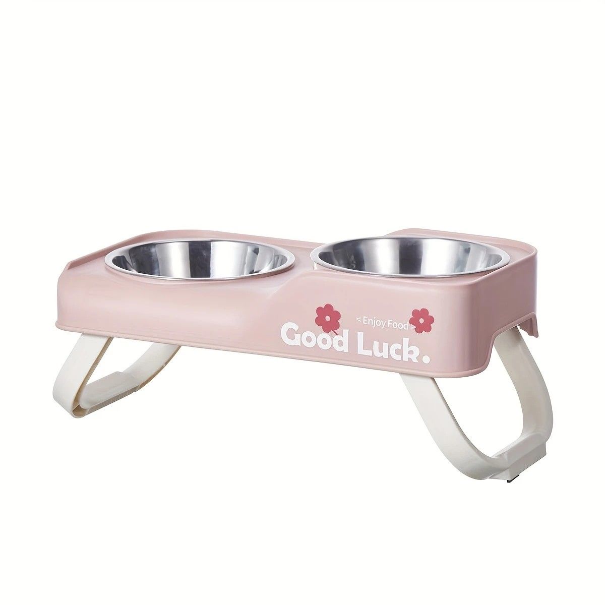 Dopamine Color Pet Bowl Set | Anti-Slip Adjustable Height | Small/Medium Dogs and Cats