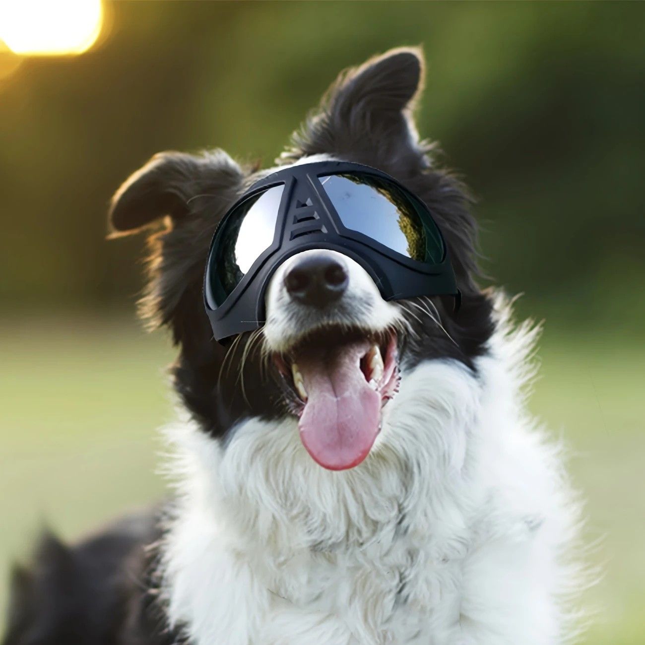 Large Dog Goggles | Windproof, Snowproof, UV Protection, Flexible Frame Sunglasses for Outdoor Adventure(black)