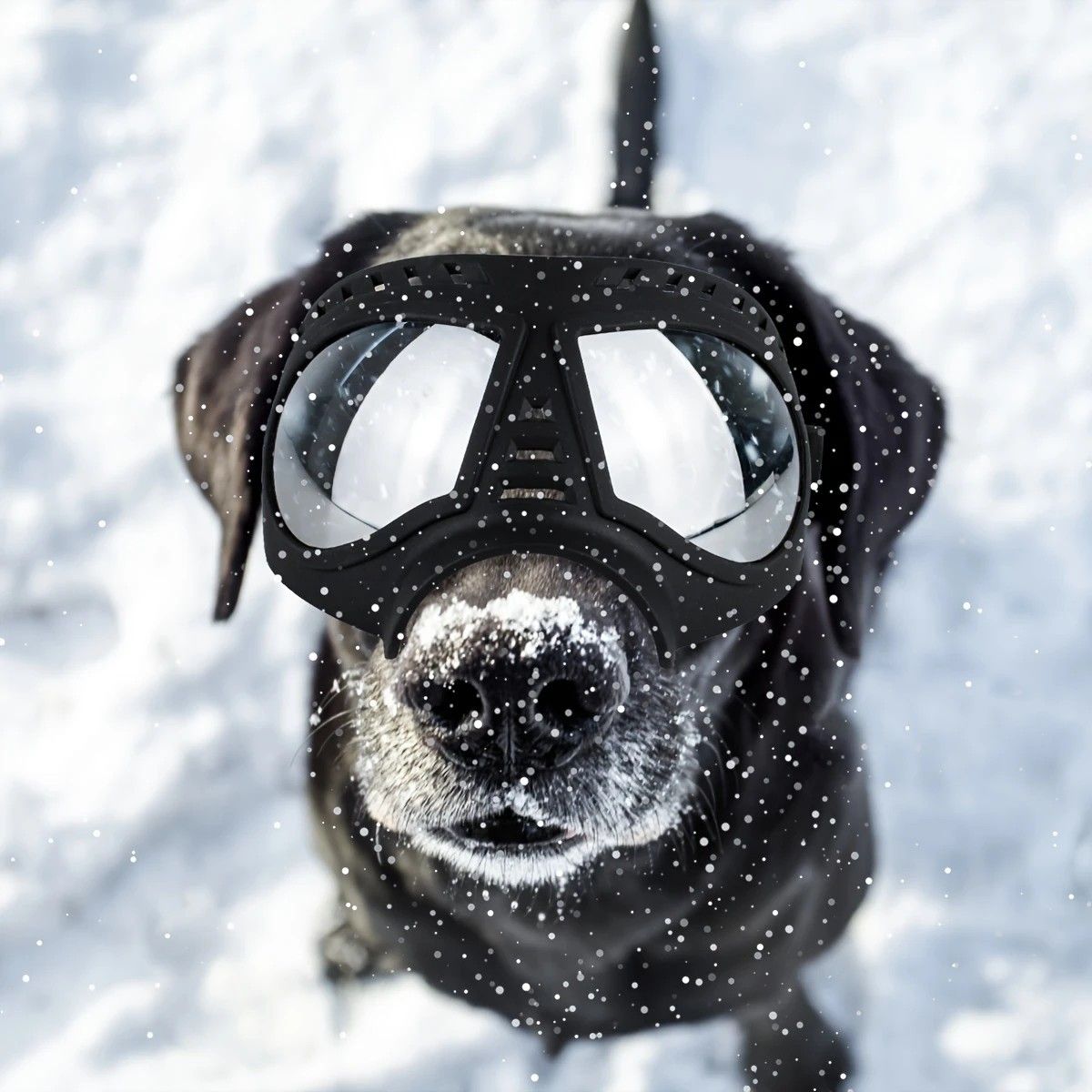 Large Dog Goggles | Windproof, Snowproof, UV Protection, Flexible Frame Sunglasses for Outdoor Adventure(WHITE)