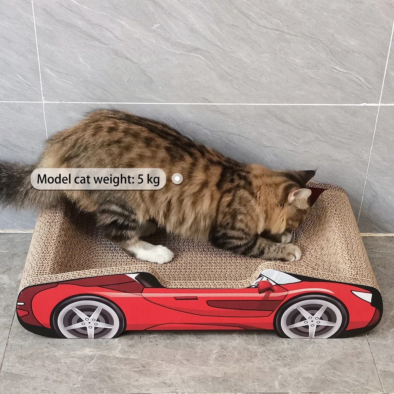 Racing Car Cat Scratcher Bed | Corrugated Cardboard 2-in-1 Cat Bed & Scratcher