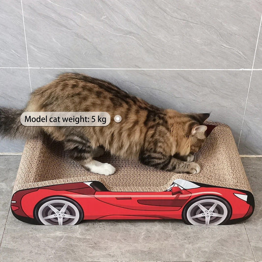 Racing Car Cat Scratcher Bed | Corrugated Cardboard 2-in-1 Cat Bed & Scratcher