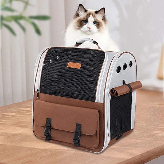 Cat Backpack Carrier | Lightweight Foldable Shape-Retaining | Up to 8kg