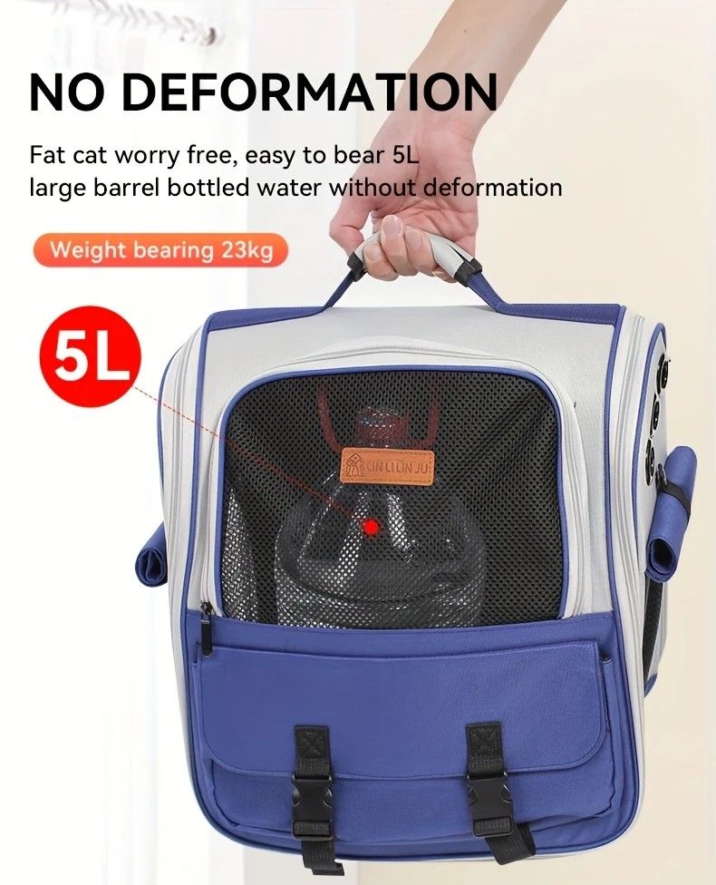 Cat Backpack Carrier | Lightweight Foldable Shape-Retaining | Up to 8kg