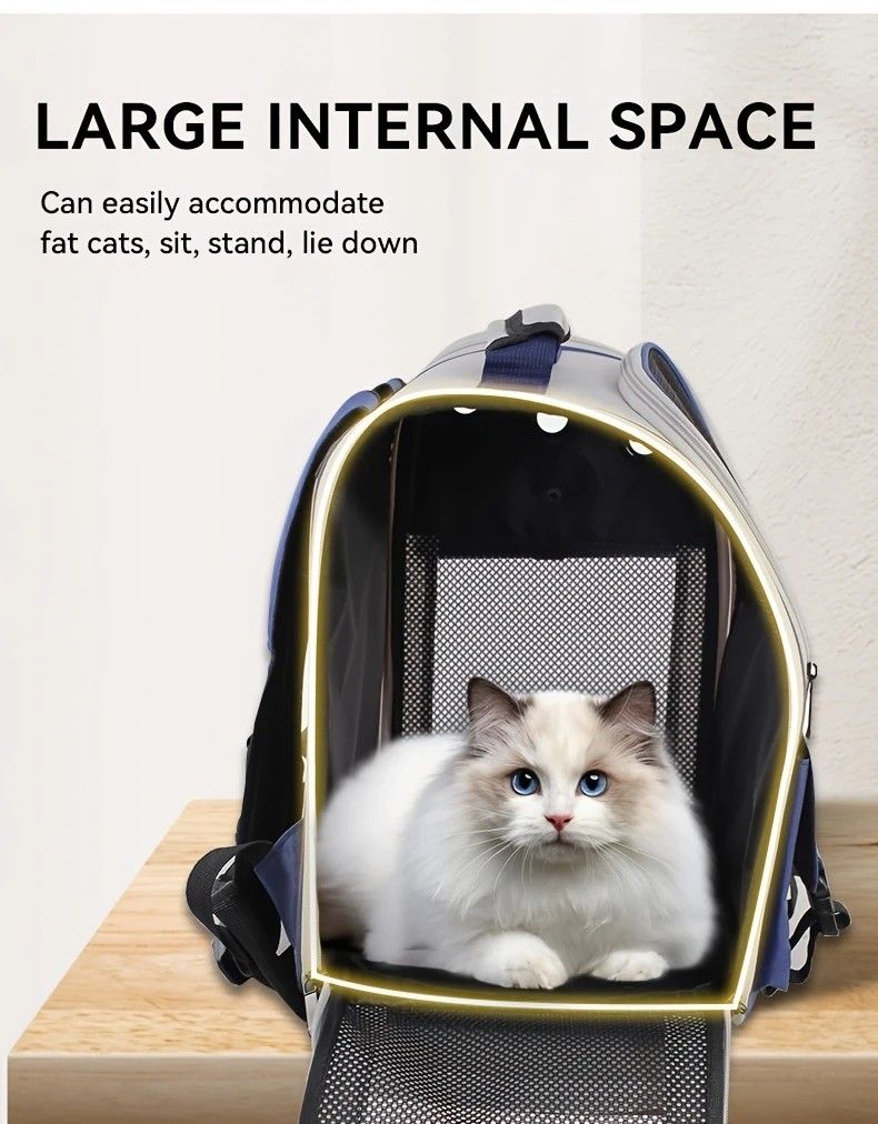 Cat Backpack Carrier | Lightweight Foldable Shape-Retaining | Up to 8kg