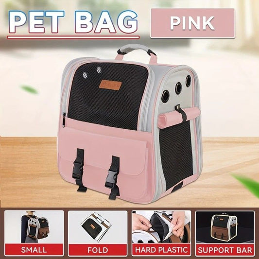 Cat Backpack Carrier | Up to 8kg | Pink