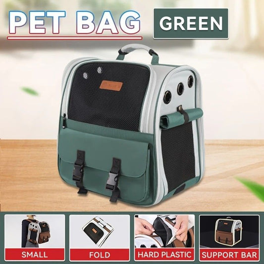 Cat Backpack Carrier | Up to 8kg | Green