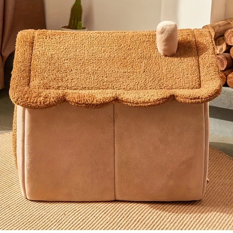 Detachable Washable Cat Cave Nest | Soft Warm Winter Cat House