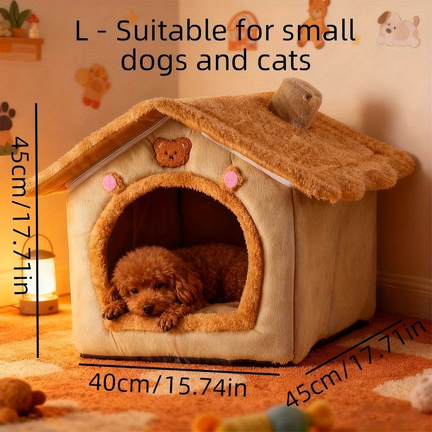 Detachable Washable Cat Cave Nest | Soft Warm Winter Cat House