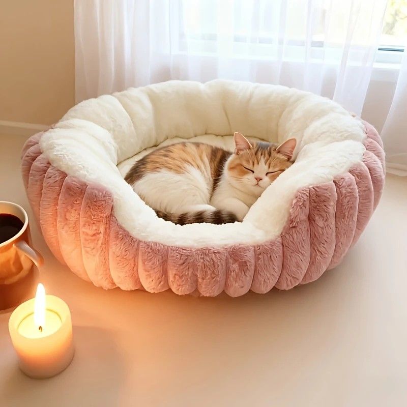 Winter Thick Rabbit Fur Pet Bed | Ultra Warm | M
