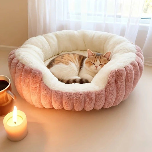 Winter Thick Rabbit Fur Pet Bed | Ultra Warm | M