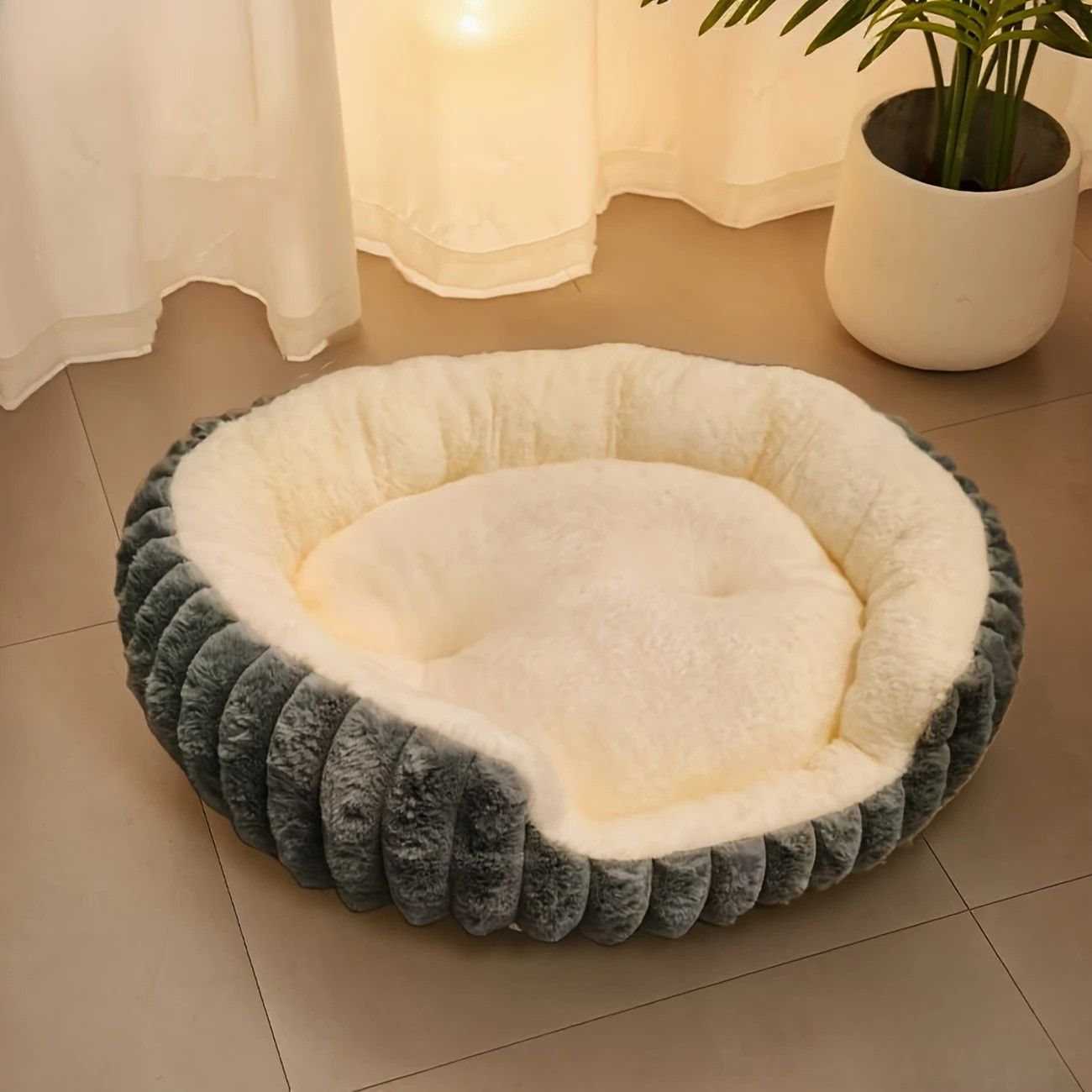 Winter Thick Rabbit Fur Pet Bed | Ultra Warm | M