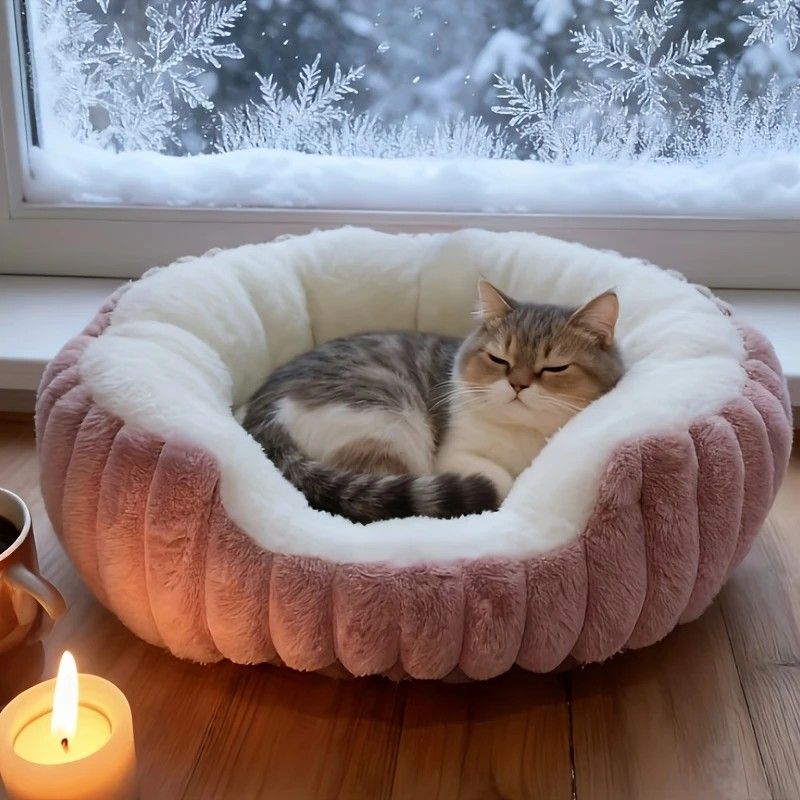 Winter Thick Rabbit Fur Pet Bed | Ultra Warm | M
