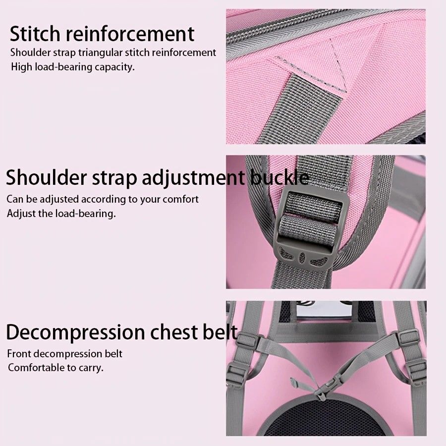 Pet Backpack Portable Transparent Foldable Comfort Design Hands-Free Travel for Cats Small Dogs(YELLOW)
