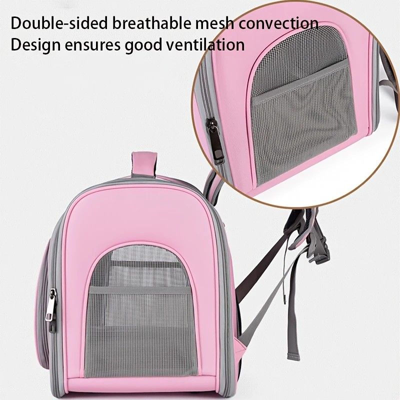 Pet Backpack Portable Transparent Foldable Comfort Design Hands-Free Travel for Cats Small Dogs(YELLOW)