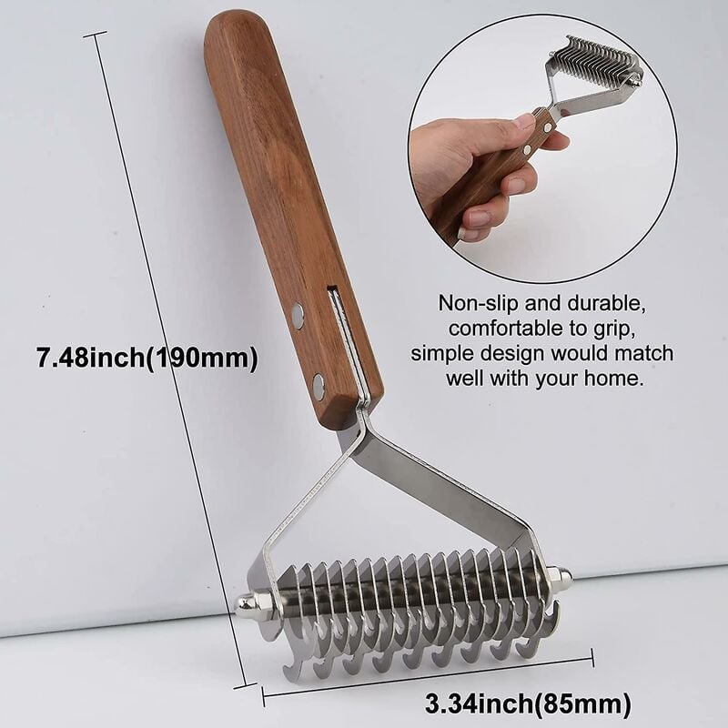 Coat King Pet Grooming Deshedding Brush & Comb Rake | Significantly Reduces Shedding | Dogs & Cats