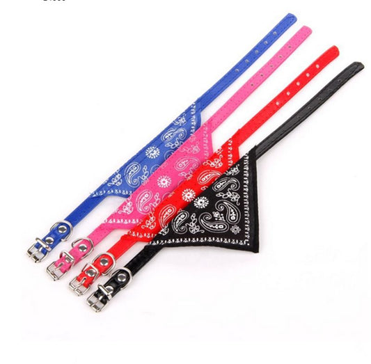 Dog Collar Bandana Scrunchie Scarf, Pink