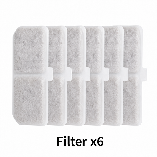 Cat Water Fountain Replacement Filters 6-Pack | YSJ1101 & XC528 Compatible