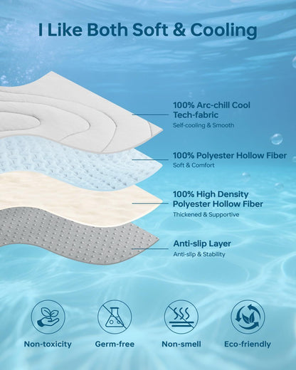 Cooling Mat for Dogs, 48" x 28" Self-Cooling Dog Bed with Arc-Chill | Grey