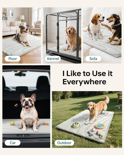 Cooling Mat for Dogs, 48" x 28" Self-Cooling Dog Bed with Arc-Chill | Grey