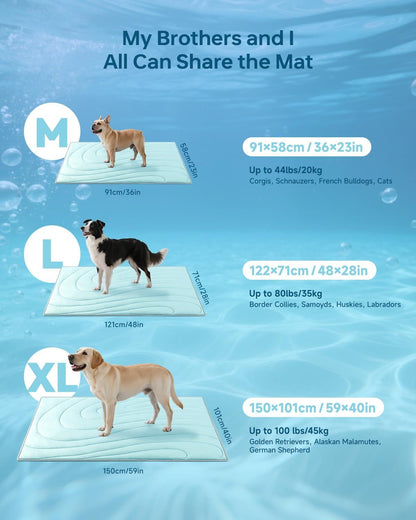 Cooling Mat for Dogs, 59"x40" Self-Cooling Pet Bed