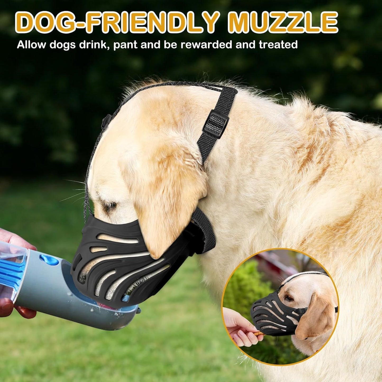 Dog Muzzle, Soft Breathable Dog Muzzles Suitable Dogs, Adjustable Basket Muzzles Prevents Chewing and Biting for Grooming Trimming Training(XL)