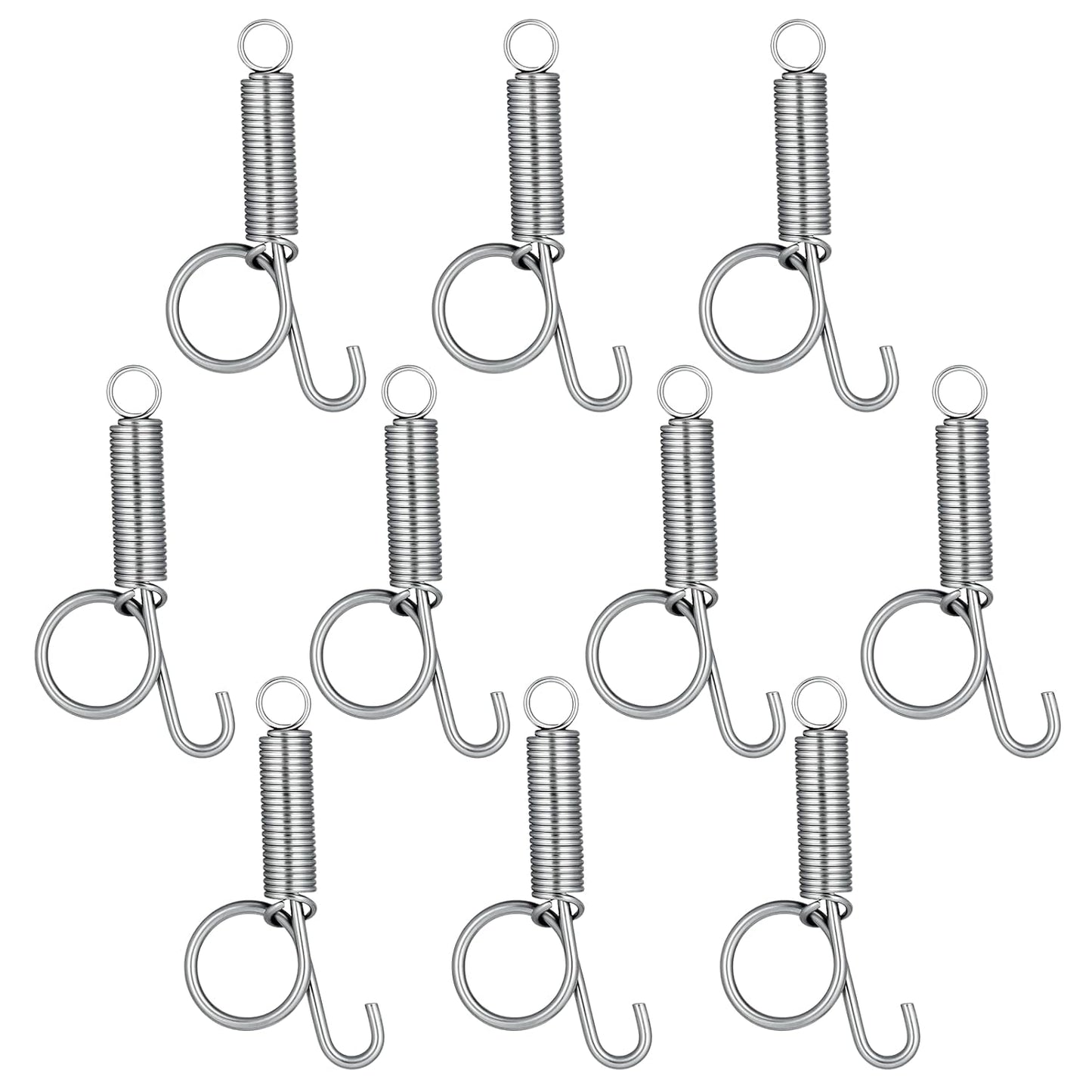 Pet Cage Door Spring Latch Hook | 10-Pack | For Rabbit Dog Cat Bird Cages