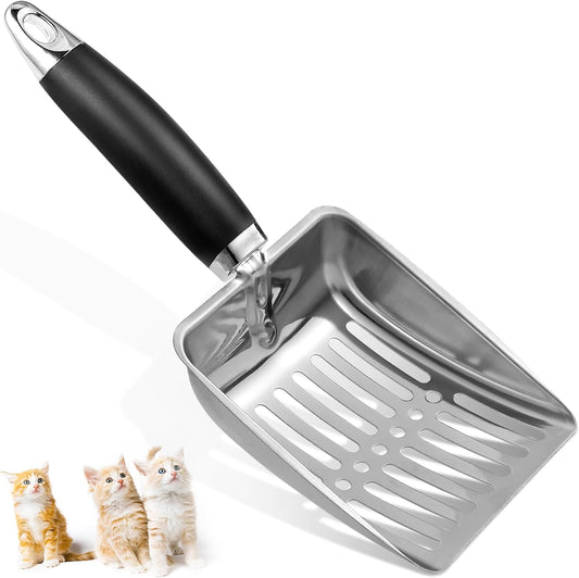 Stainless Steel Cat Litter Scoop | Heavy Duty Metal Sieve