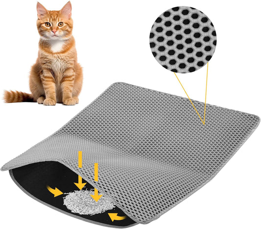 Cat Litter Mat | 60x45cm Double-Layer Honeycomb