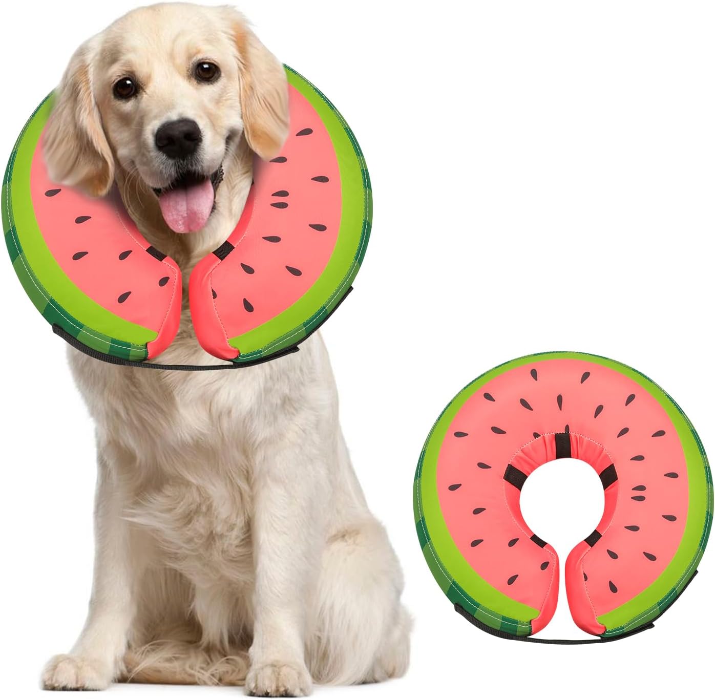 Inflatable Dog Collar Recovery Cone | Waterproof Anti-Lick Donut Collar | Post-Surgery | Medium