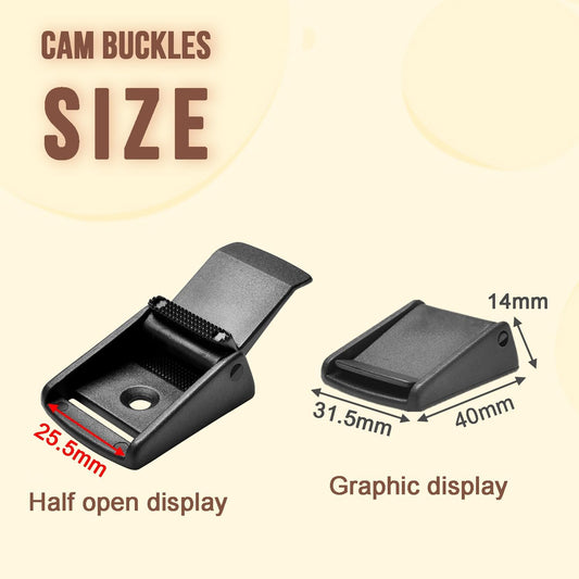 Plastic Cam Toggle Buckle 10-Pack | for Pet Vest and Harness
