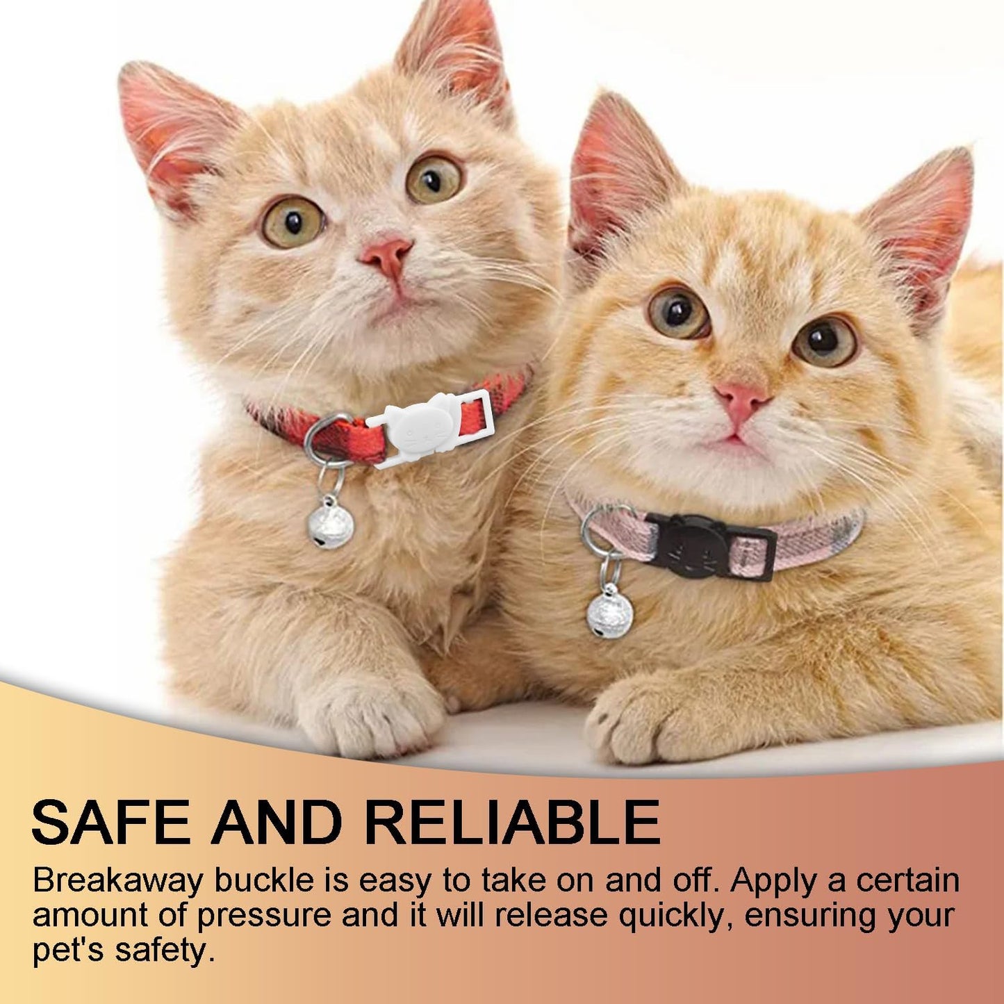 Cat Collar Breakaway Safety Clasp 25-Pack | White