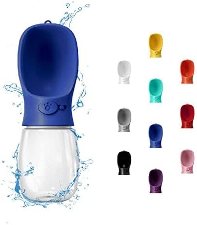 Portable Dog Water Bottle | 12oz Leak-Proof | Dispenser Bowl for Travel & Hiking