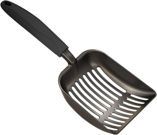 Cat Litter Scoop | Non-Stick Aluminum Alloy | Coated Black